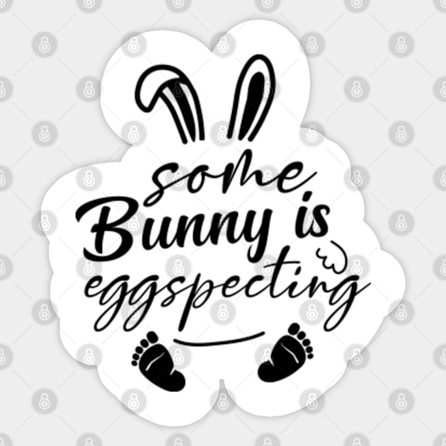 Some bunny is Eggspecting Sticker by GreenCraft